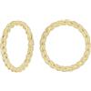 DelPia, Anello Torchon in Oro Giallo 18kt e Argento Sterling 925
