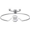 Philip Jones Bracciale Iniziale dell'Amicizia Lettera W Creato con Cristalli Zircondia®