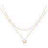 Jenosy Collana a Strati Pendente Donna Regalo Delicata a Più File Catena Ipoallergenica Collana da Donna Oro 18K Argento Placcata Gioielli di Moda per Donne Ragazze