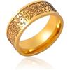 SIPURIS Anello vichingo norvegese da uomo Odino Fenrir testa di lupo anello in acciaio inox nodo celtico anello vichingo adorabile Wolfdog anello per uomo gioielli regalo