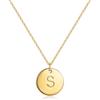 Jenosy Iniziale Collana Donna in Ottone Placcato Oro 18k con Pendente Lettera Personalizzato (A-Z) Regalo per Donne Ragazze