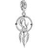 GNOCE Lupo Acchiappasogni Ciondolo Charm 925 Sterling Silver Phoenix Charms per Charms Bracciale Regalo per Donna Fit Collana/Braccialetto