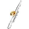 HEEPDD Spilla per Flauto, Spille per Strumenti Musicali a Forma di Mini Flauto per Vestiti Sciarpe Borse Decorazione