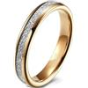 Calefee Anelli da Uomo di Fidanzamento, Anello Matrimonio Uomo Tungsteno Varie Misure 4mm, 6mm e 8mm Larga con Metallo Oro Rosa