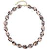 COAI Collana Donna Chunky Conchiglie Tormalina Nera 45+5cm | Collana chunky donna con conchiglie e tormalina nera, gioiello boho estivo 45+5 cm con dettagli dorati e stile mare