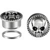 Calefee Dilatatore Orecchio 8 a 25mm, Dilatatore Lobo in Acciaio inossidabile con Teschio Gotico, Orecchini da Piercing 2 Pezzi