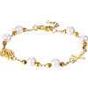 Flongo Bracciale rosario con croce di Cristo: braccialetto con crocifisso di Gesù, bracciale in acciaio inossidabile con medaglia di San Benedetto da donna