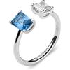 Brosway Anello Donna in Argento | Anello con Freedom Blue | Collezione Fancy - FFB09B