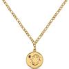 GD GOOD.designs Catena zodiacale in oro con pietra di nascita per donna - Collana placcata in oro 18 carati con ciondolo zodiacale