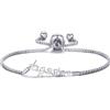 Philip Jones Bracciale Big Sister placcato in argento creato con cristalli Zircondia®