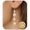 Finrezio Orecchini Pendenti Donna Argento 925 Orecchini Cerchio Lunghi | Orecchini Anallergici Donna Orecchini Lunghi Pendenti Orecchino Zircone Brillanti Gioielli Regalo Donna