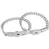 Generico Locking Chain Bracelet - Matching Wrist Jewelry, Key Lock Couple Bracelet | 2 Pieces Linked Bangle Symbolic Connection, Romantic Wearable Keepsake Suitable for Sisters Newlyweds Birthdays Accessory