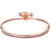Philip Jones Bracciale dell'amicizia placcato oro rosa creato con cristalli Zircondia®
