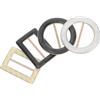 Toyvian Clip in Lega di Zinco 4 Pezzi per Sciarpa, Camicia e Cintura | Sagome Rotonde e Rettangolari, Finitura Lucida, Set Assortito Bianco e Nero per Uso Quotidiano