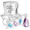 GNOCE Alice Avventura nel Paese Delle Meraviglie Ciondolo Fascino Dangle, S925 Argento Sterling Charms Dangle per le Donne Ragazze Moglie Figlia, San Valentino, Festa Della Mamma Gioielli Rega