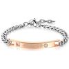 Jinlinjew Braccialetti personalizzati con codice Spotify di musica per coppie His Her King Queen Always Forever I Love You, Bracciali per coppie per uomo donna