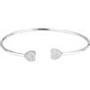 Morellato Bracciale Donna in argento 925 riciclato, Zirconi, Collezione NOBILE, Bangle, Cuore, Pavé - SAZK06