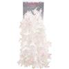 Christmas Concepts® 3m / 9.8ft Orpello di Natale grosso/fine - Decorazioni natalizie - Tinsel di alta qualità (Bianco con farfalle)