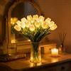 CliffofLove Radiant Romantic Tulipano Ligh, 15 pezzi scintillanti Tulipani albero luce notturna LED che non sbiadisce mai, lampada notturna ambientale a forma di fiore per camera da letto comodino