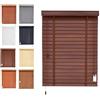 Generico Tende Veneziana In Legno Su Misura 45 60 90 125 130 160cm Veneziane Da Interno/Esterno Senza Fori Per Finestre, 50mm Lamelle Privacy Orizzontali Oscurante Persiane Per Ufficio(Mocha)
