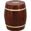 Ajuny Salvadanaio a Botte in Legno con Accenti in Ottone 7,5x6 Pollici | Manufatto Indiano Realizzato a mano, Decorativo e Robusto, Ideale per Conservare Monete, Risparmi e Piccoli Ricordi
