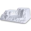Generico Base Starter Bianca Innevata in Plastica per Villaggi Natalizi per Giostrine Montagna Stand per Scenari Presepe Nordico 42x22x17 cm
