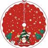 FuouYA Tappeto Albero Di Natale, 90cm Tappeto Sotto Albero Di Natale,Gonna Per Alberos Di Natalizio,Tappetos Per Alberos Di Natalizio,Tappetino Alberi Di Natalizi Per Feste Di Natalizi(10)