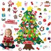 Wayfun Albero Natale Feltro per Bambini,51 Ornamenti Staccabili e Luci LED Regali di Natale di Nuovo Anno per Bambini, Decorazioni Natale per Pareti di Porte