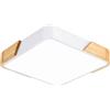 Yexati Lampada da soffitto a LED in legno, quadrata, 40cm,42W,lampada da soffitto moderna, cambio colore 3000 K/4000 K/6500 K, per soggiorno, camera da letto, cucina e corridoio,Bianco