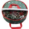 YiYa Borsa Portaoggetti Corona Natalizie Contenitore per Ghirlande di Natale Impermeabile Borsa per Ghirlande Natalizie per Ghirlande Oggetti di Natale（Verde）
