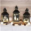 com-four® 3x Lanterna LED con Funzione timer, Illuminazione a LED | Lanterna Elettrica a Batteria - Luce Decorativa a Specchio
