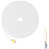 Rieoany Stoppino per lampade a olio, 10 m x 4 mm, in cotone, con forbici, stoppini per candele, lampada a petrolio, alcool e cherosene, bianco