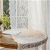 HushLoom Set di 2 tende in pizzo con fiori, colore bianco naturale, 245 x 140 cm (altezza x larghezza), semitrasparenti