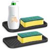 KIMHOME Confezione da 2 vassoi in silicone resistente al calore, 225 x 90 x 13 mm, tappetini antiscivolo ispessiti, resistenti, 80 g, organizer per piano di lavoro da cucina con strisce antiscivolo