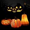 HUIKUANGEU Zucca Luminosa, 3 Pezzi Decorazione Led a Forma di Zucca, Luce Senza Fiamma per le Vacanze e Halloween