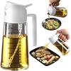 TrendPlain Spruzzino Olio per Friggitrice Aria 470ml, Dosatore Olio 2 in 1, Oliera Spray per Cucina, Insalata e Aceto, Accessori Cucina senza BPA - Bianco