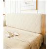 Hearda Copri Testata Letto Singolo 120 cm, Elasticizzato Beige Copri Testiera Letto Con Jacquard, Samt Headboard Cover Antipolvere, Lavabile, 360° Protezione