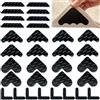 YinnFeen 32 Pezzi Antiscivolo per Tappeti, 4 Forme Tappeto Gripper Autoadesivo in Pet, Tappetino Antiscivolo per Angoli e Bordi di Tappeti su Legno Piastrelle Laminato Marmo