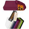 npluseins 2 pezzi federe per cuscino cervicale salute 959.1234, S, 30-35 x 45-50 cm, bordeaux