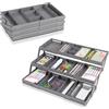 mumisuto Organizer Cassetti Estensibile, Divisorio Plastica con 3 Ripiani, Organizzatore Cassetti Per Trucchi, Organizer Cassetto Estensibile Per Forniture Ufficio, Bagno, Cucina (Singola)