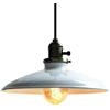 Lightess Lampada a Sospensione Vintage Metallo E27 Bianco 25.5cm | Industriale Rustico, max 40W, per Sala Cucina Salotto Camera, Facile Installazione