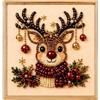 Generico DIY Christmas Pearl Diamond Painting Art Kit with Frame (C, 30x30cm) | Christmas Pearl Art Kits for Adults Beginners Diamond Painting Hanging Kit, DIY beaded christmas tree kit for Home Wall Decor