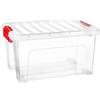 Acan Tradineur KLIP - Scatola portaoggetti trasparente da 16,6 litri, realizzata in plastica, chiusura ermetica e sicura, 30 x 40 x 21,5 cm