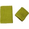 Maison sucrée Asciugamano Viso più Asciugamano ospite in Spugna Puro Cotone da 450 gr/Metro Quadro, Verde Mela