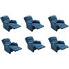 Biancaluna Copripoltrona per Poltrone Reclinabili Relax Genius Lounge Copridivano 1 Posto (Blu)