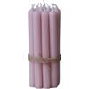 ukiyo 12 pezzi di candele sottili, H: 13 cm Ø: 1,2 cm, vari colori, durata 2,5 ore, per l'Avvento e Natale, colore: Rosa polvere