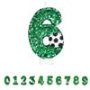 Yeenano Kit Candele 6 Anno,Kit Compleanno Bambina,Candeline Compleanno,Tortendeko Fussball,3D a Calcio Candele,Numero Candele di Compleanno Verde Calcio Candele Torta Decorazione,Feste a Tema