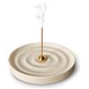 Cuxawamiyo Porta Bastoncini d'Incenso in Ceramica con Vassoio a Onde d'Acqua e Supporto in Ottone a Goccia, Raccolta Ceneri per Yoga, Meditazione, Camera da Letto