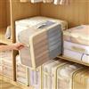 Generic Confezione da 4 sacchetti trasparenti in rete per riporre vestiti, 40 x 30 x 11,92 cm, organizer pieghevole per armadio, con manico e cerniera, sacchetti antipolvere per ordinare indumenti e