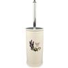 GMMH Set di accessori da bagno in stile rustico, vintage, lavanda, set di accessori per il bagno, dispenser per sapone, scopino per WC in ceramica (scopino per WC)